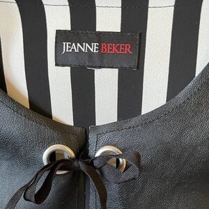 Jeanne Beker Black Blazer with Ribbon Detail